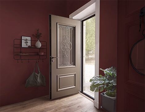 Porte d’entrée traditionnelle alu - Modèle Cordey Zilten