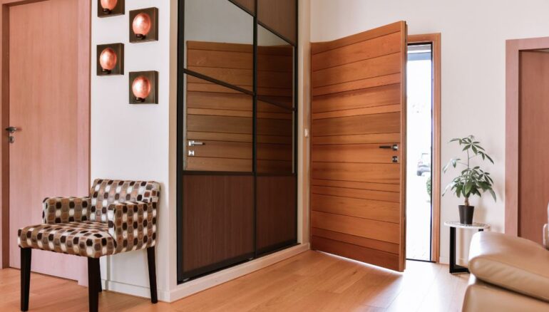 porte entrée moderne en bois Modèle Nativ 2 vue intérieure