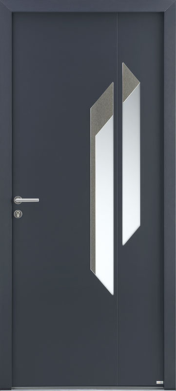 Porte d'entrée en aluminium line 4 zilten