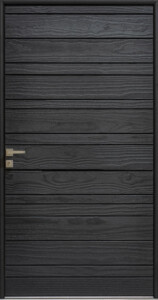porte d'entrée en bois brulé Nativ 23 fusion shou sugi ban 