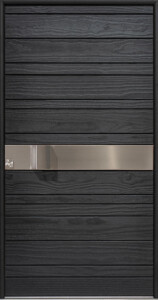porte d'entrée en bois brulé Nativ 24 fusion shou sugi ban 