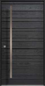porte d'entrée en bois brulé Nativ 25 fusion shou sugi ban 