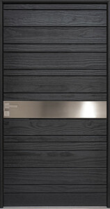 porte d'entrée en bois brulé Nativ 26 fusion shou sugi ban 