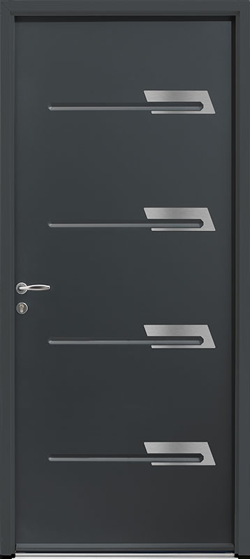 Porte d'entrée Saya en acier Zilten