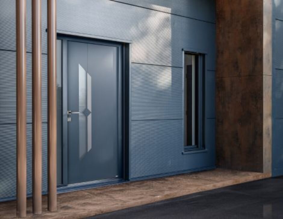 Portes d'entrée Aluminium Gris Anthracite | Zilten