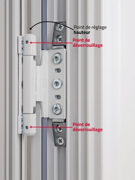 réglage hauteur fiche sfs porte d'entrée