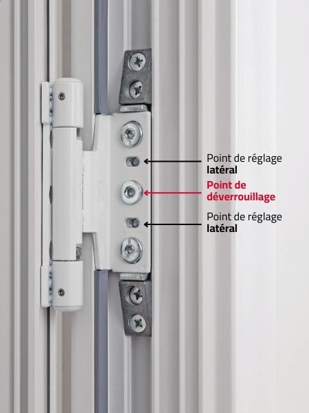 réglage latéral des fiches sfs porte d'entrée