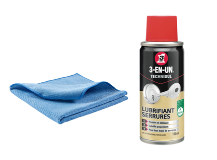 matériel pour lubrifier la serrure de sa porte d'entrée