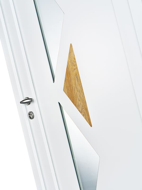 décor ton bois porte d'entrée pvc